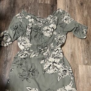 Maurices White Cream Ruched Off-Shoulder Sundress